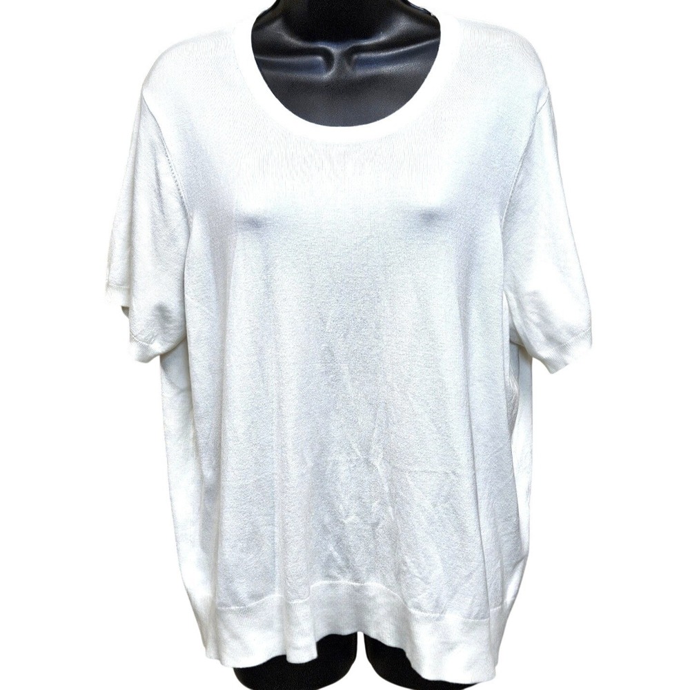 Philosophy Republic Clothing Ivory White Linen Blend Flutter Sleeve Top Size 2XL - Picture 2 of 15